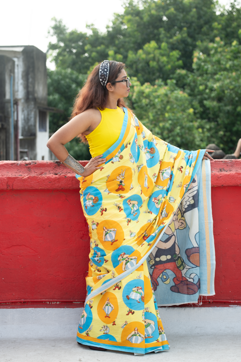 Asterisk and Obelisk saree