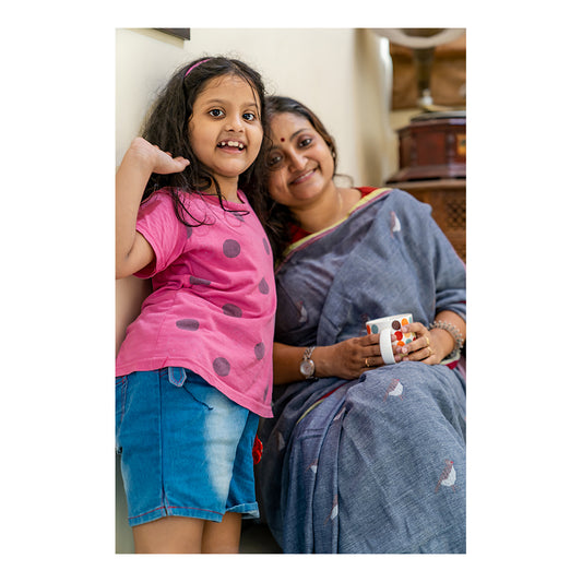 SPARROW JAMDANI GREY SAREE