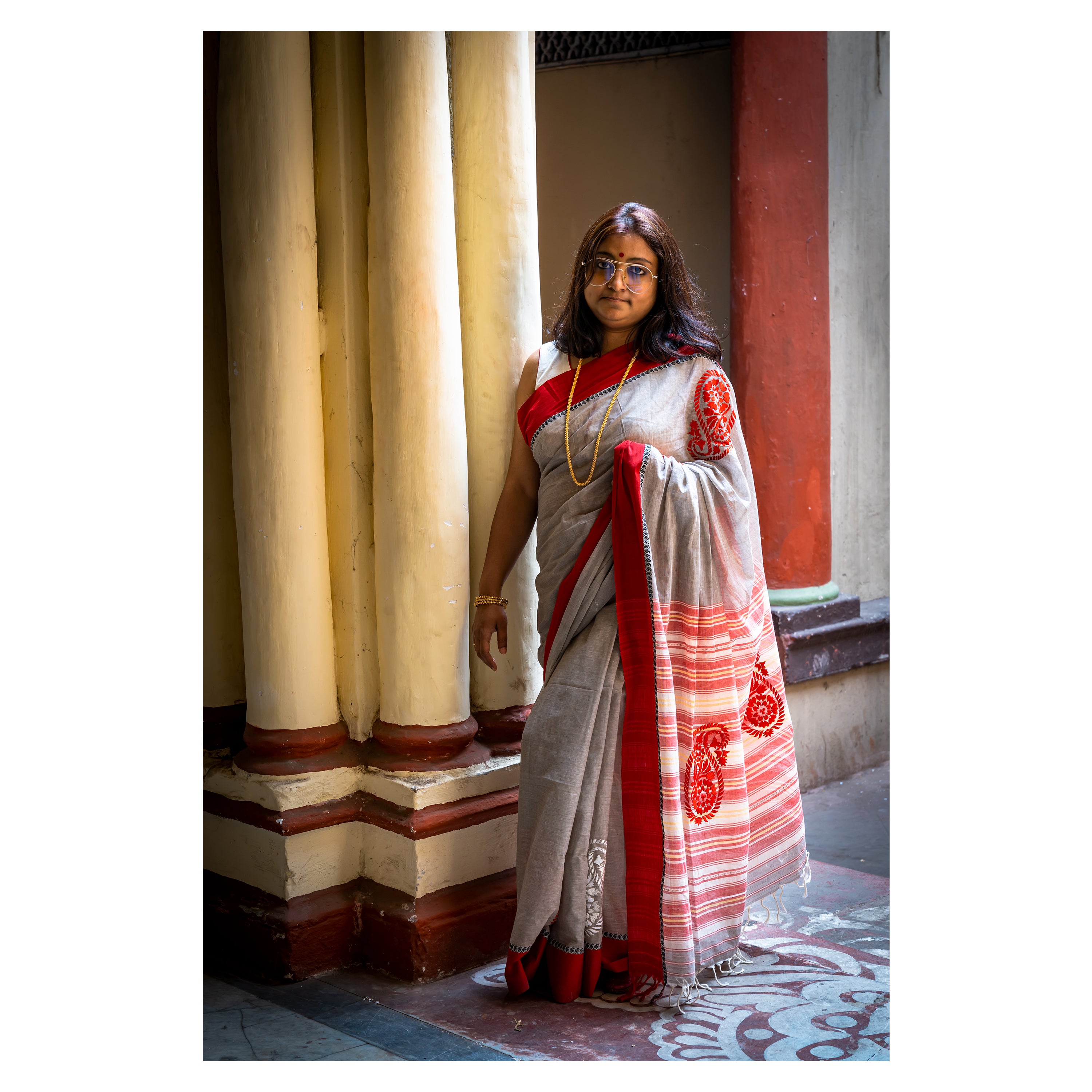 DHALA PAR PAISLEY - GREY