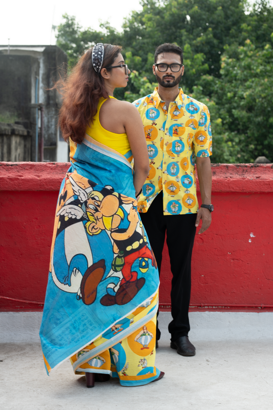 Asterisk and Obelisk saree