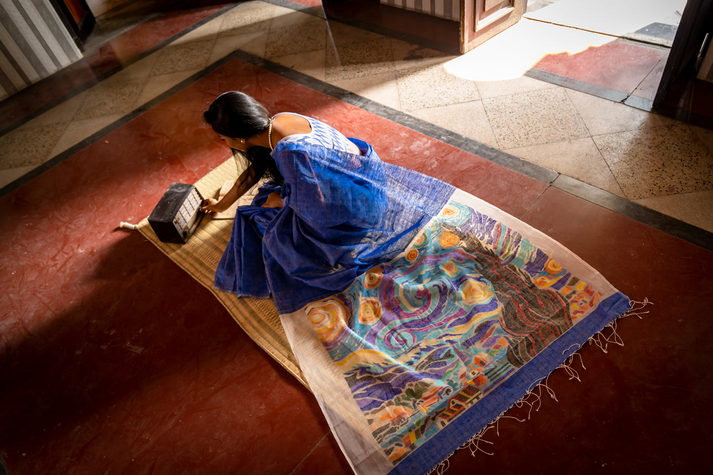 STARRY NIGHT BLUE SAREE