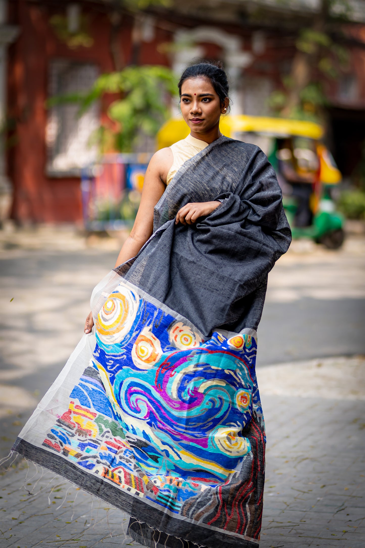 STARRY NIGHT BLACK SAREE