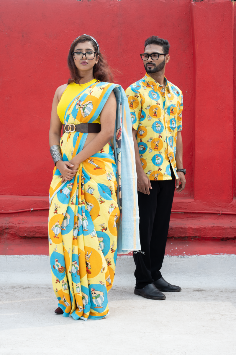 Asterisk and Obelisk saree