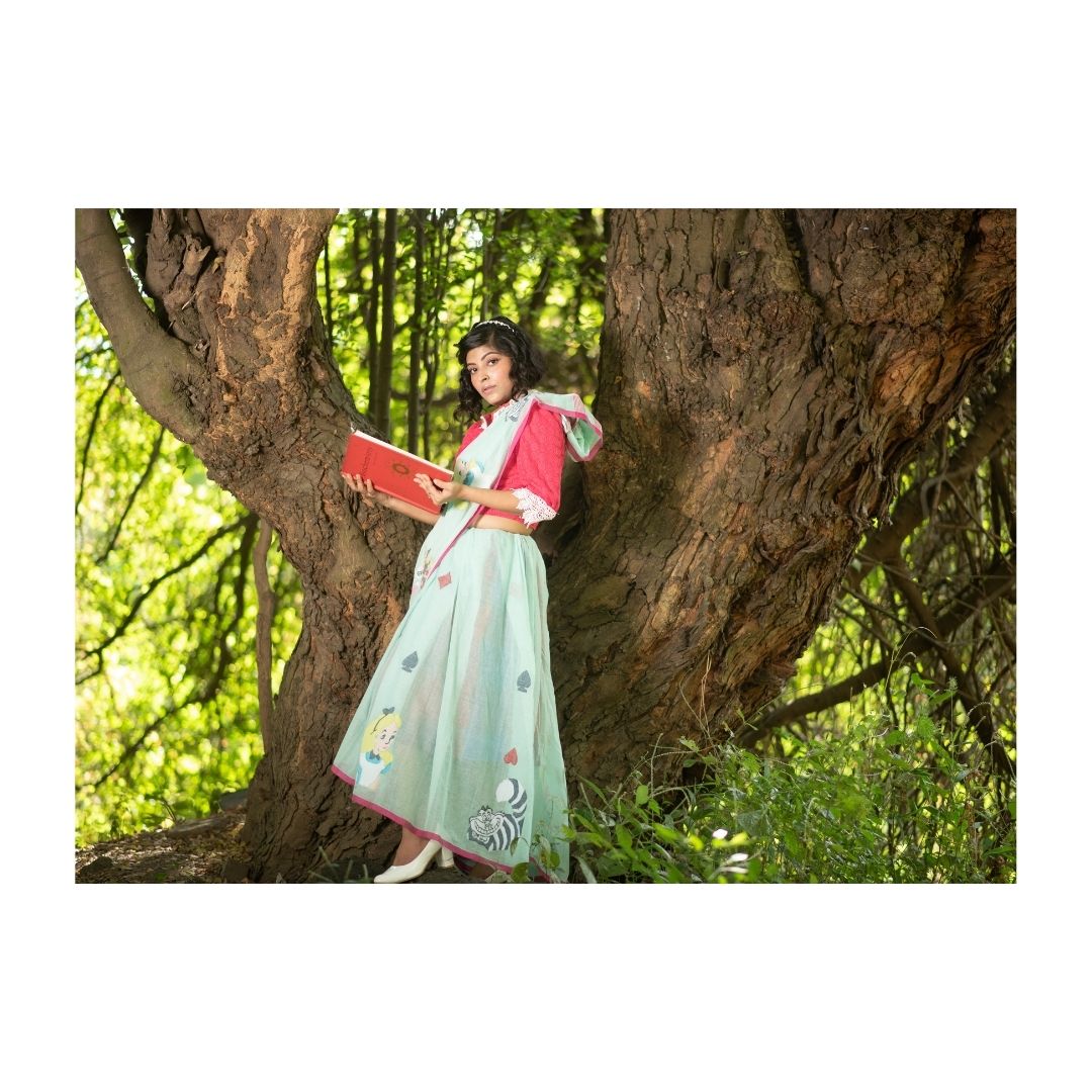 ALICE IN WONDERLAND SAREE