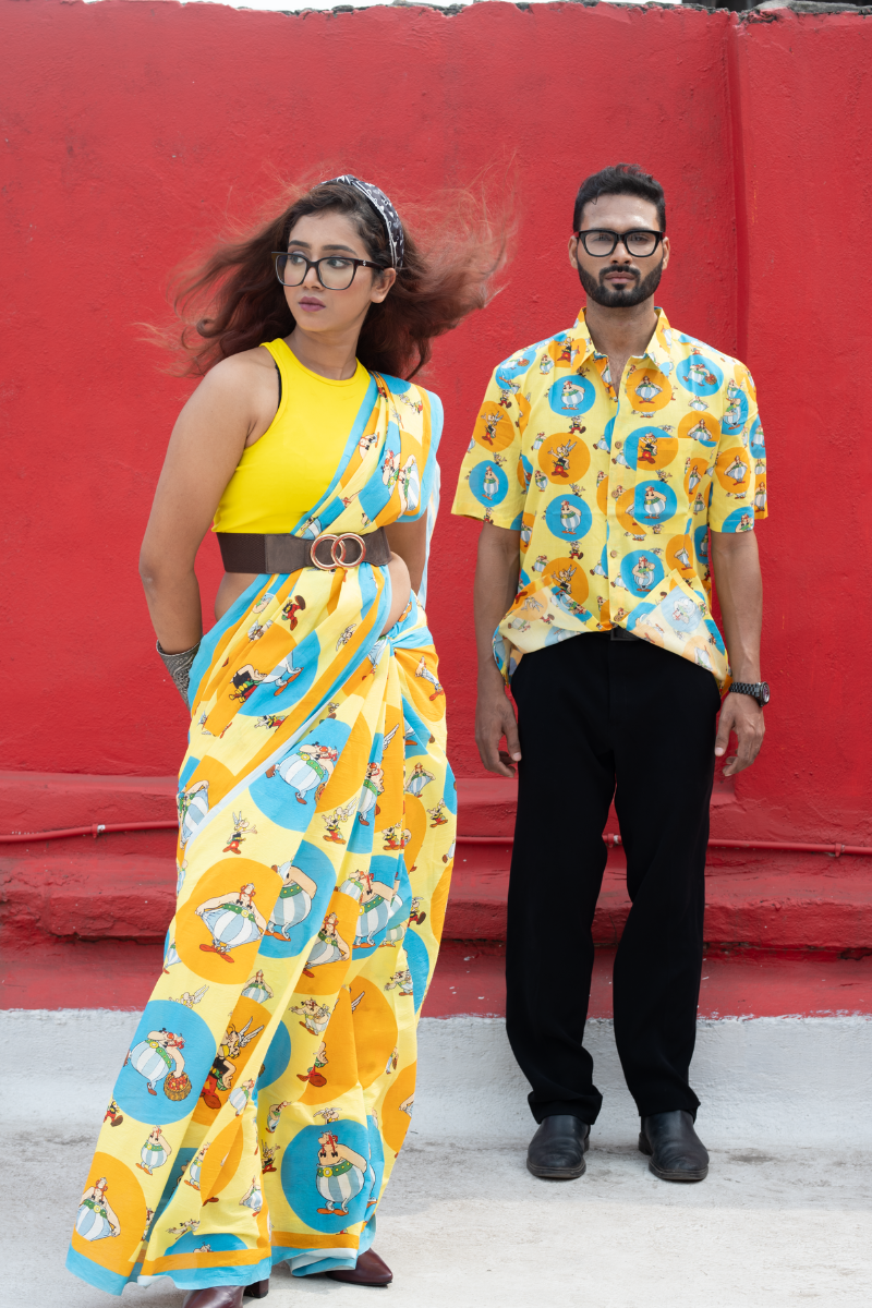 Asterisk and Obelisk saree