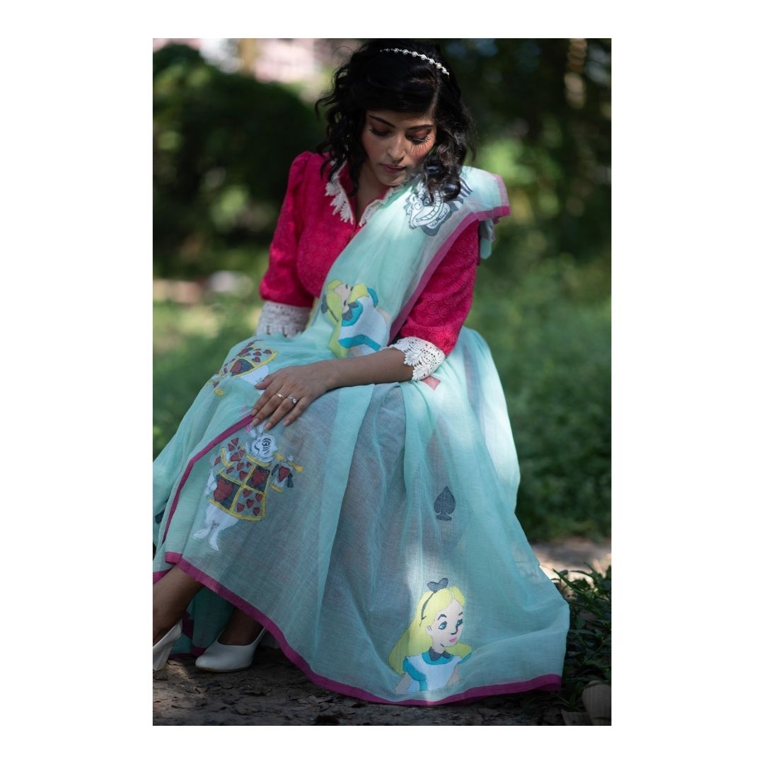 ALICE IN WONDERLAND SAREE