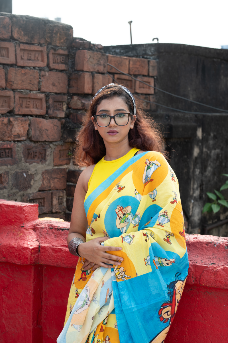 Asterisk and Obelisk saree