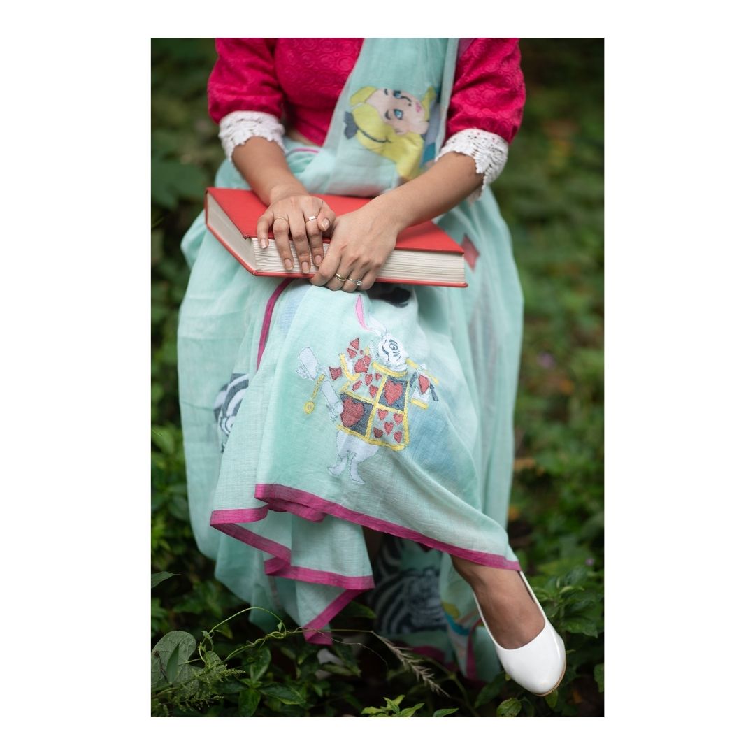 ALICE IN WONDERLAND SAREE