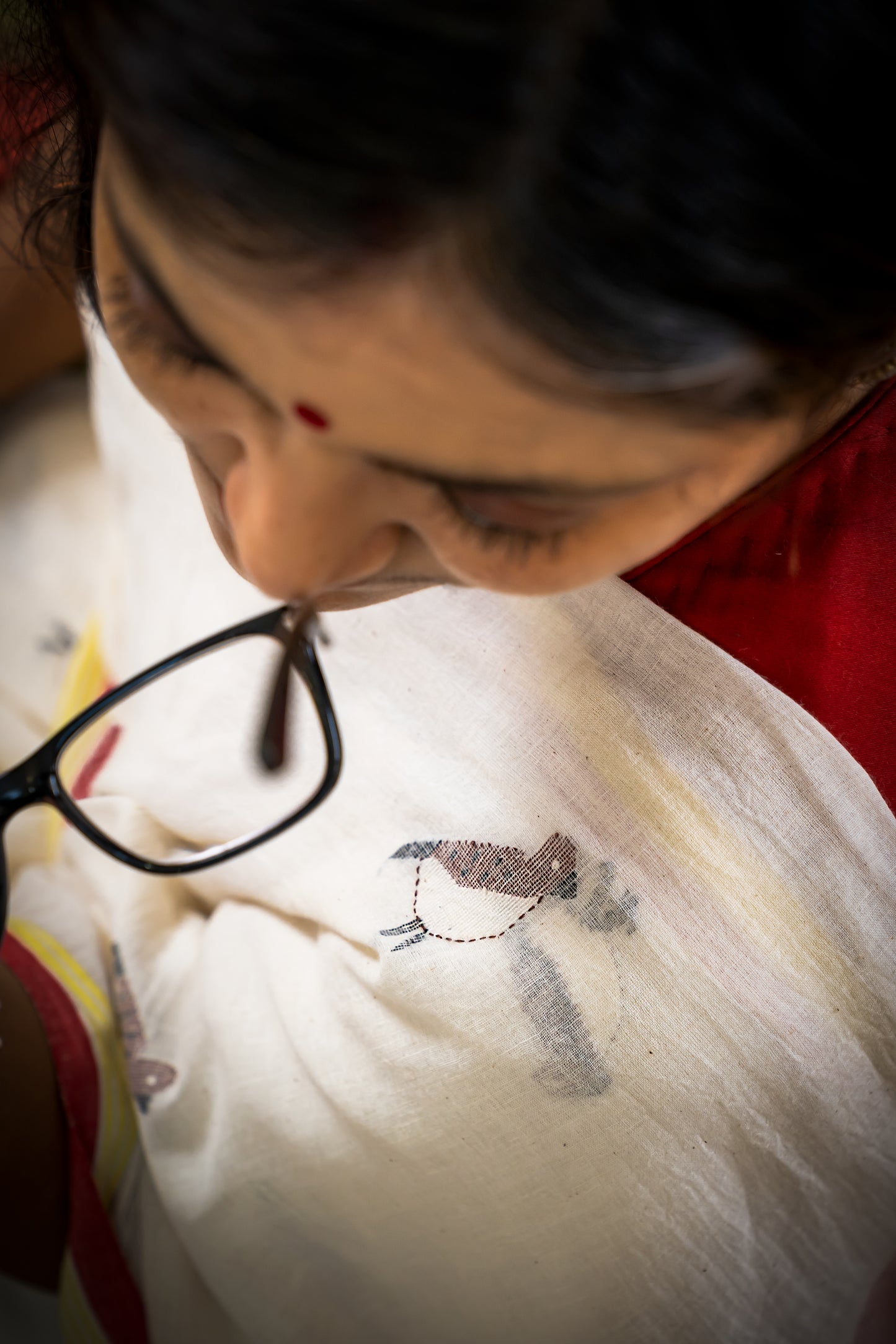 SPARROW JAMDANI WHITE SAREE