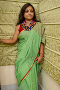 SPARROW JAMDANI MINT GREEN SAREE