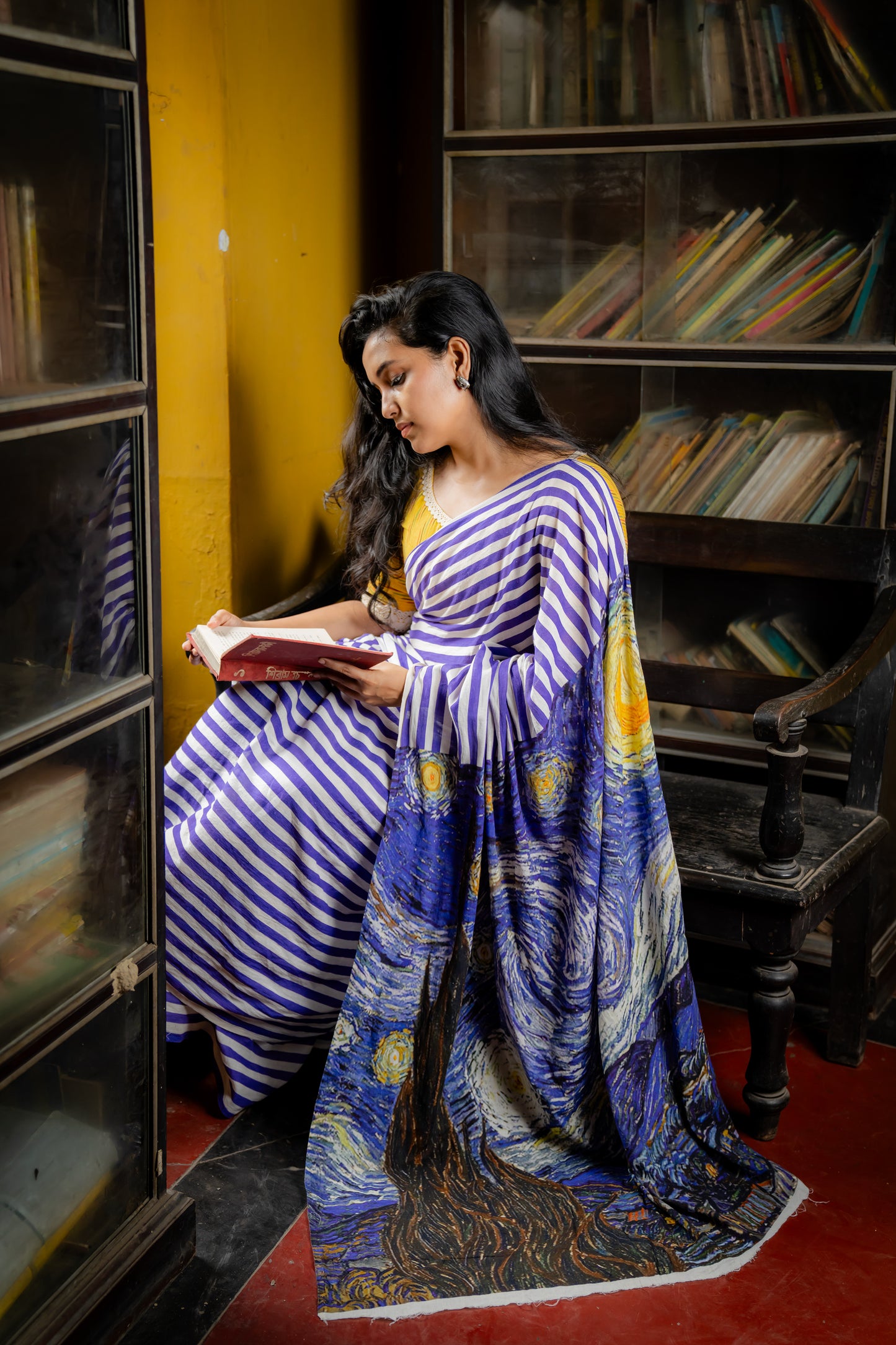 Starry Night Blue Stripe