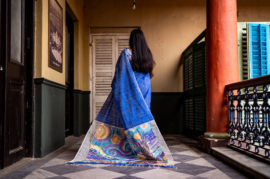 STARRY NIGHT BLUE SAREE