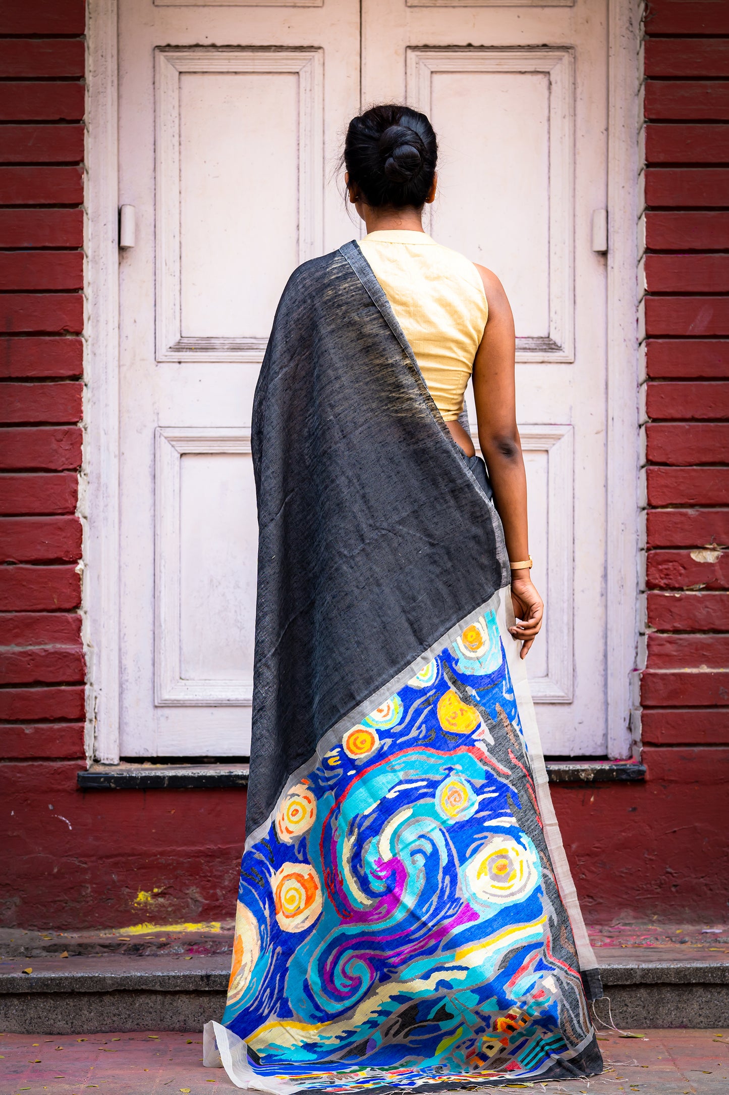 STARRY NIGHT BLACK SAREE